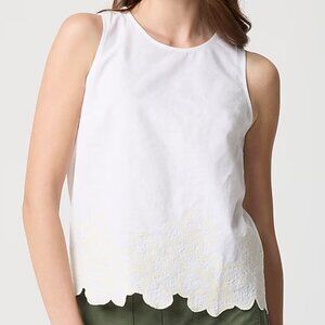 J. Crew Embroidered-trim shell Size XXS